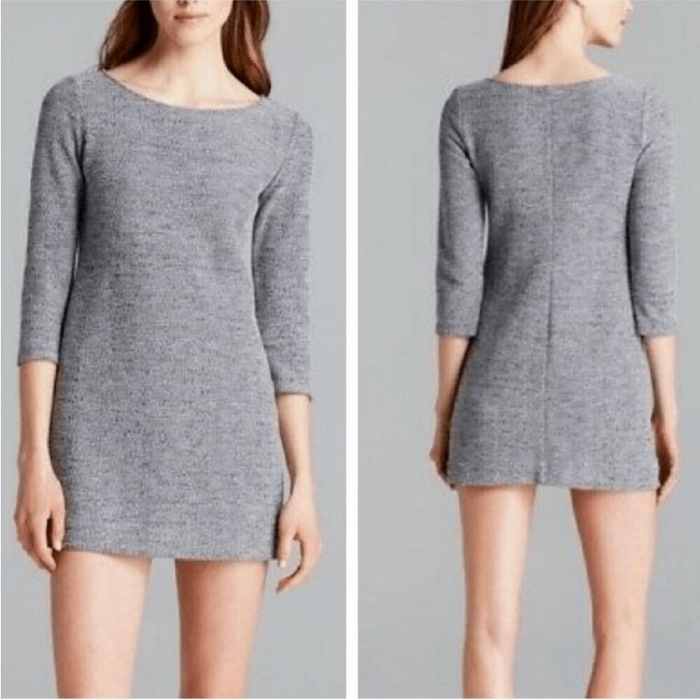 Theory 100% Cotton Navy And White Dress